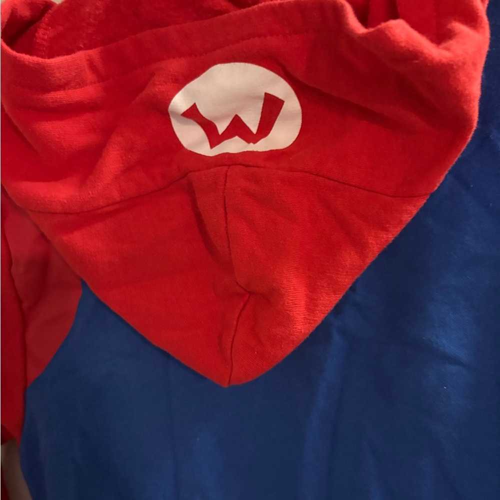 Nintendo Super Mario Kids Costume Hoodie - Red and Blue - Picture 3 of 3